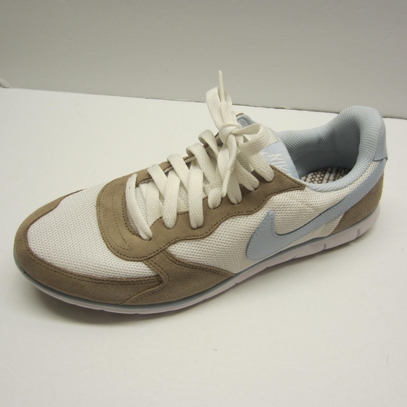 Nike Shoes - Nike Shoes Women's Size 9.5 Logo Brown Suede/Light Blue Low Sneakers *FLAWS